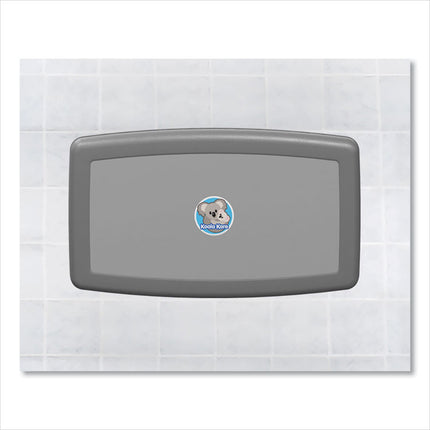 Baby Changing Station, Wall Horizontal Mount, 36.5 x 21.25, Gray