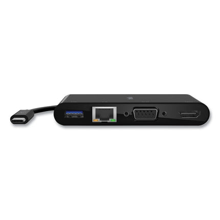 USB-C Multimedia Adapter, HDMI/Ethernet/USB-A/USB-C/VGA, 4.33", Black