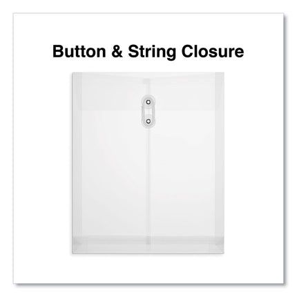 Top Opening Poly Envelopes, 1.25" Expansion, Letter Size, Clear, 10/Pack