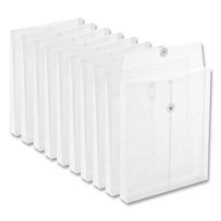 Top Opening Poly Envelopes, 1.25" Expansion, Letter Size, Clear, 10/Pack