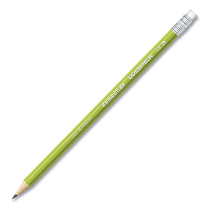 Wopex Extruded Pencil, HB (#2), Black Lead, Green Barrel, 10/Pack