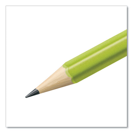 Wopex Extruded Pencil, HB (#2), Black Lead, Green Barrel, 10/Pack