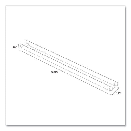 Two Row Hangrails For Alera 30" And 36" Wide Lateral Files, Aluminum, 4/pack