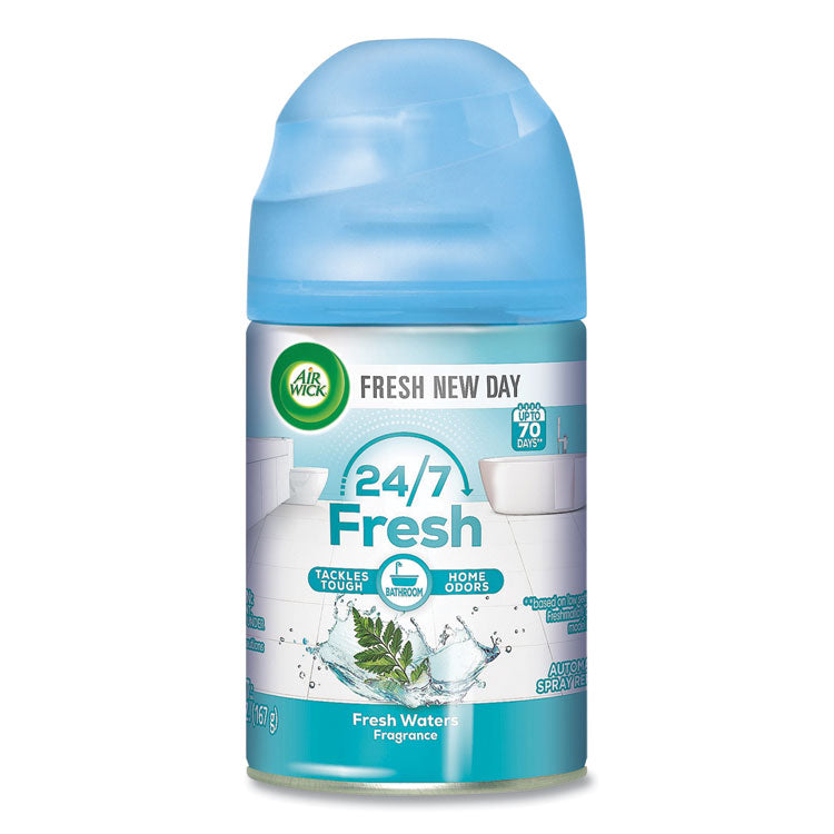 Freshmatic Life Scents Starter Kit, 5.89 oz Fresh Waters Refill/AA Battery, 4 Kits/Carton