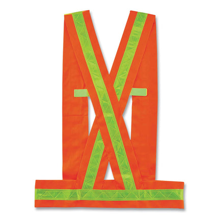 GloWear 8140BA Class 1 Breakaway Sash, Polyester, 3X-Large Plus, Orange