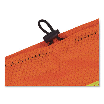 GloWear 8009 Class E Two-Tone Mesh Leg Gaiters, One Size Fits Most, Orange