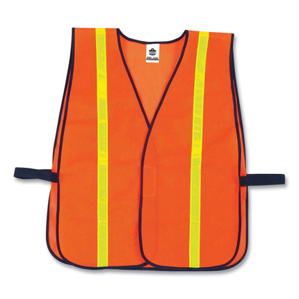 8040HL Non-Certified Hi-Gloss Vest, Polyester, One Size Fits Most, Orange