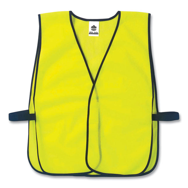 GloWear 8010HL Non-Certified Economy Vest, Polyester, One Size Fits Most, Lime