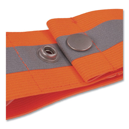 GloWear Hi Vis Arm and Leg Band with Snap Closure, Large/X-Large, Orange