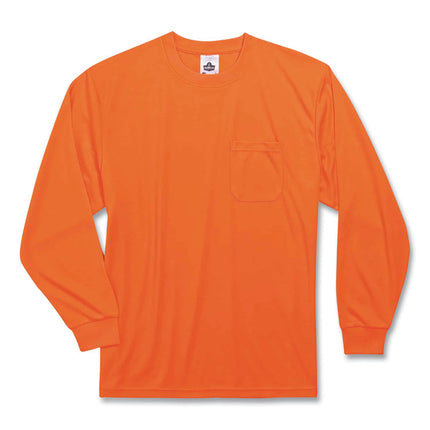 GloWear 8091 Non-Certified Hi-Vis Long Sleeve Shirt, 5X-Large, Orange
