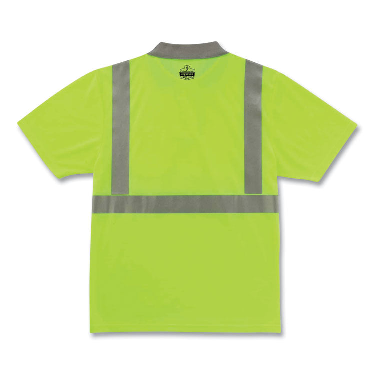 GloWear 8295 Class 2 Hi-Vis Polo Shirt, Large, Lime