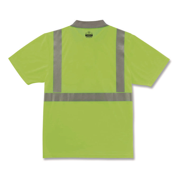 GloWear 8295 Class 2 Hi-Vis Polo Shirt, Medium, Lime