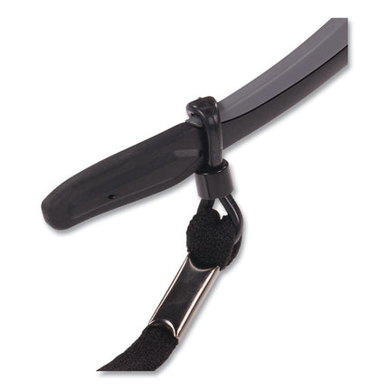 Skullerz 3280 Elastic Coil Eyewear Lanyard, PVC O-Ring Slip Fastener, 10" Long, Black