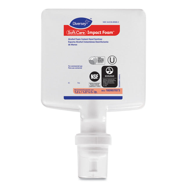 Soft Care Impact Foam Hand Sanitizer For Intellicare Dispensers, 1,200 Ml Cartridge, Alcohol Scent, 6/carton