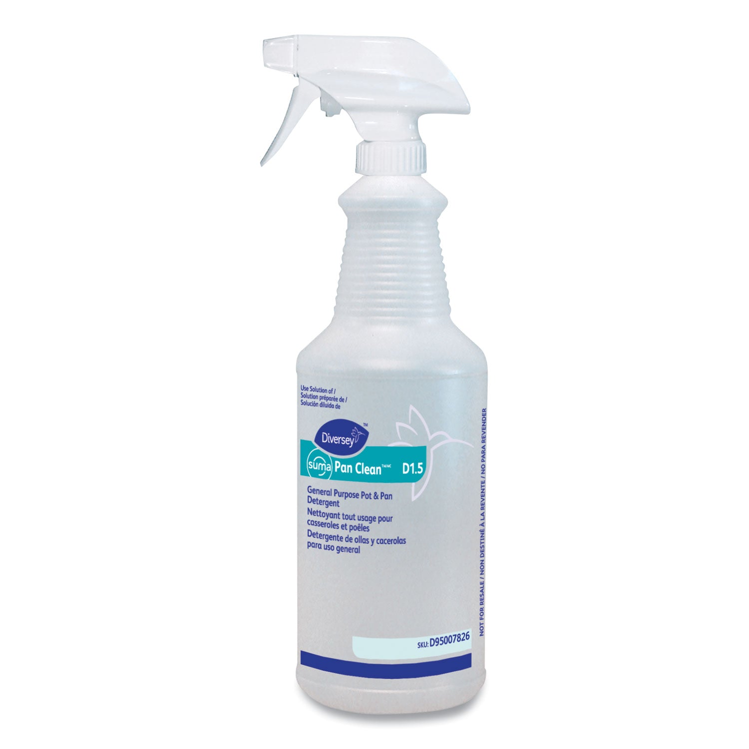 Pan Clean Spray Bottle, 32 Oz, Clear, 12/carton