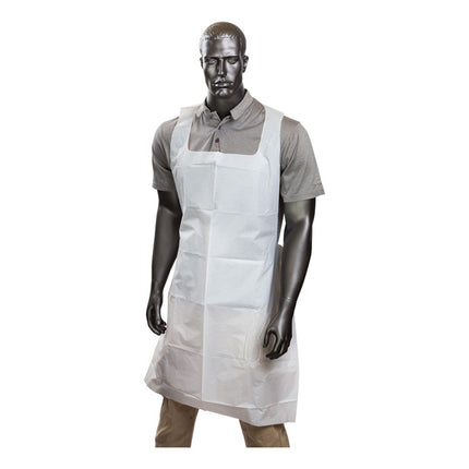 Poly Apron, 28 x 46, One Size Fits All, White, 500/Carton