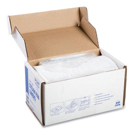 Steam Pan Liners for 1/2-Size Pans, Includes Twist-Ties, 17" x 23.5", Clear, 250/Carton