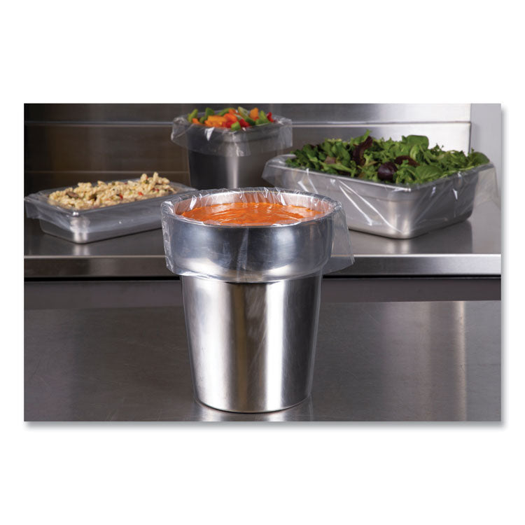 Steam Pan Liners for 1/2-Size Pans, Includes Twist-Ties, 17" x 23.5", Clear, 250/Carton