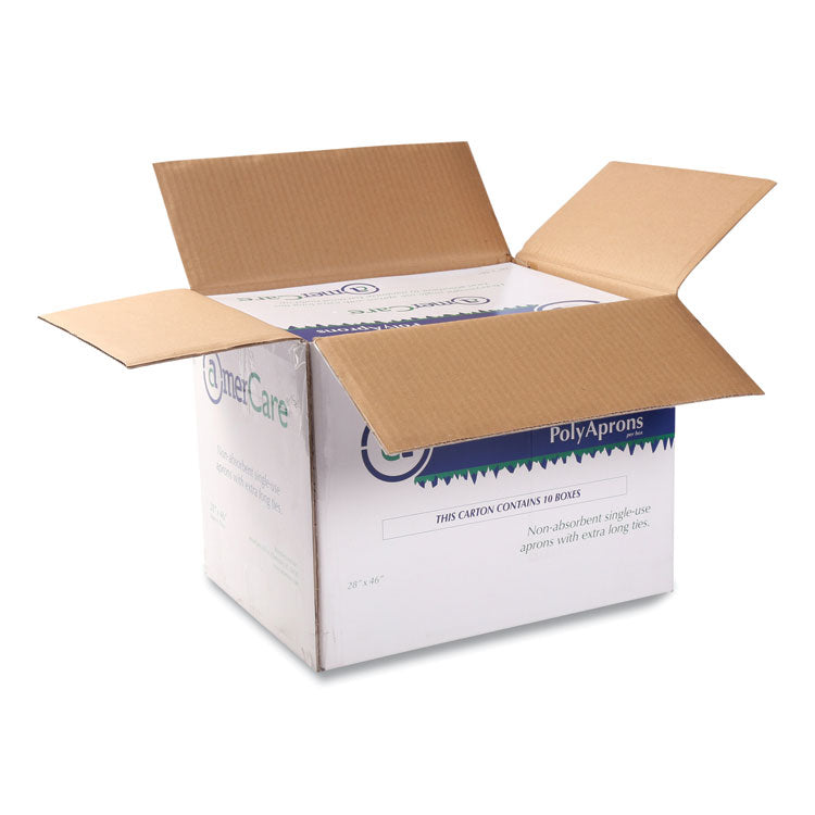 Poly Apron, 28 x 46, One Size Fits All, White, 500/Carton