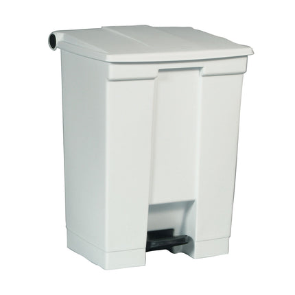 Legacy Step-On Receptacle, 18 gal, Plastic, White