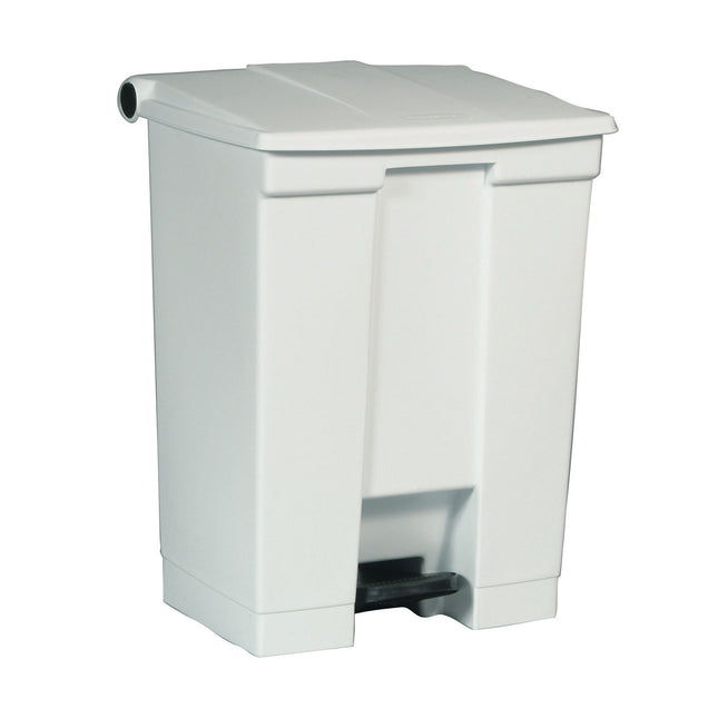 Legacy Step-On Receptacle, 18 gal, Plastic, White