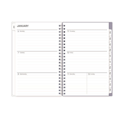 Laila Create-Your-Own Cover Weekly/Monthly Planner, Wildflower Artwork, 8 x 5, Purple/Blue/Pink, 12-Month (Jan to Dec): 2025