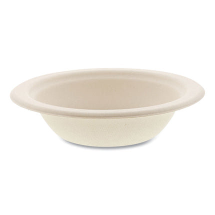 Bagasse PFAS-Free Dinnerware, Round Bowl, Sugarcane, 12 oz, Tan, 1,000/Carton