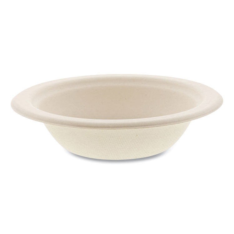 Bagasse PFAS-Free Dinnerware, Round Bowl, Sugarcane, 12 oz, Tan, 1,000/Carton