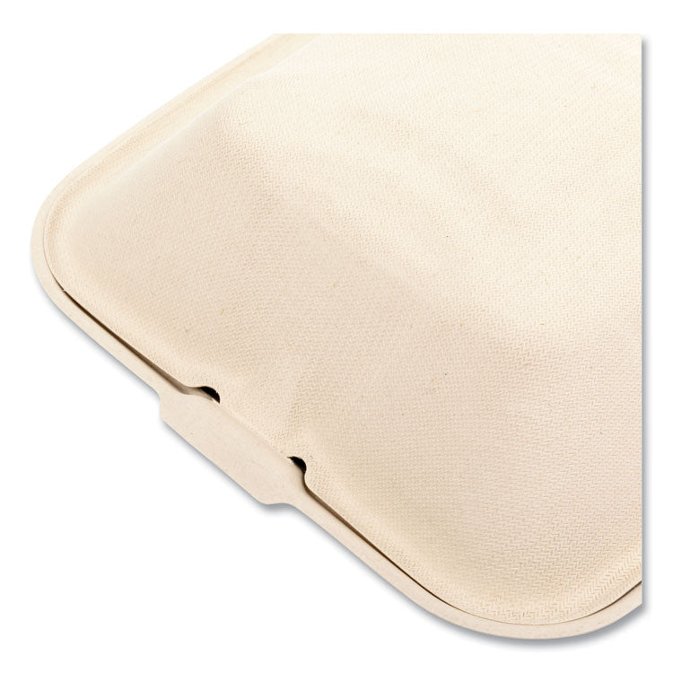 Bagasse PFAS-Free Food Containers, 6 x 6 x 3.19, Tan, Sugarcane, 500/Carton