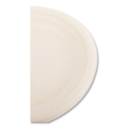 Bagasse PFAS-Free Dinnerware, Plate, Sugarcane, 6" dia, Tan, 1,000/Carton