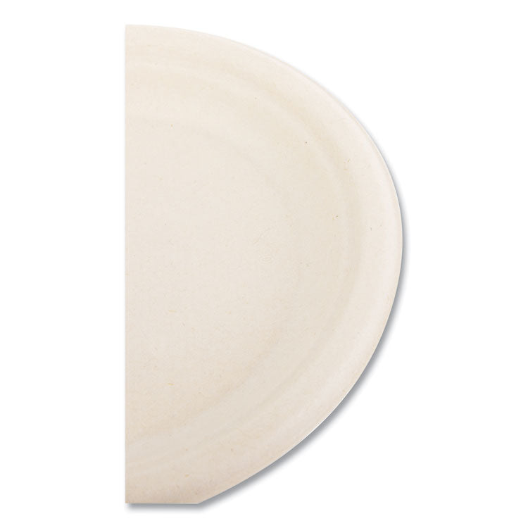 Bagasse PFAS-Free Dinnerware, Plate, Sugarcane, 6" dia, Tan, 1,000/Carton