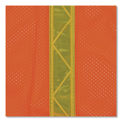 GloWear 8080BAX Non-Certified X-Back Hi-Vis Safety Vest, Polyester, One Size Fits Most, Orange/Yellow