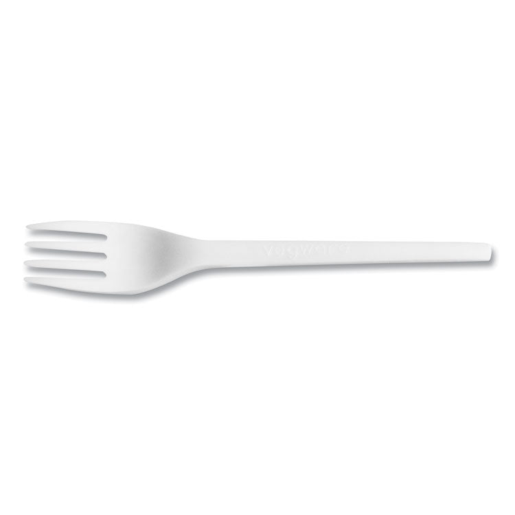 CPLA Cutlery, General Purpose Fork, Plastic, White, 1,000/Carton