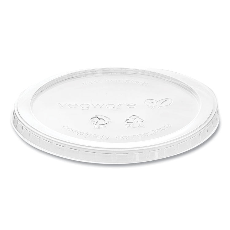 Round Deli Pot Lids, Compostable, For 8 oz to 32 oz Deli Containers, Clear, Plastic, 500/Carton