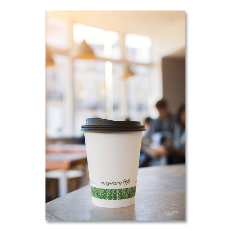89-Series Hot Cup, 12 oz, Paper, White/Green, 1,000/Carton