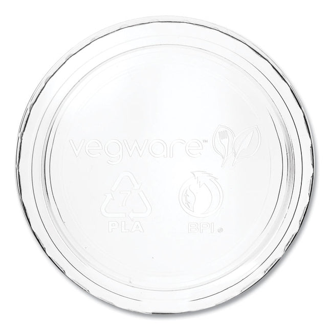 Portion Pot Lids, Fits Vegware 2 oz to 4 oz Portion Pots, Plastic, Clear, 2,000/Carton