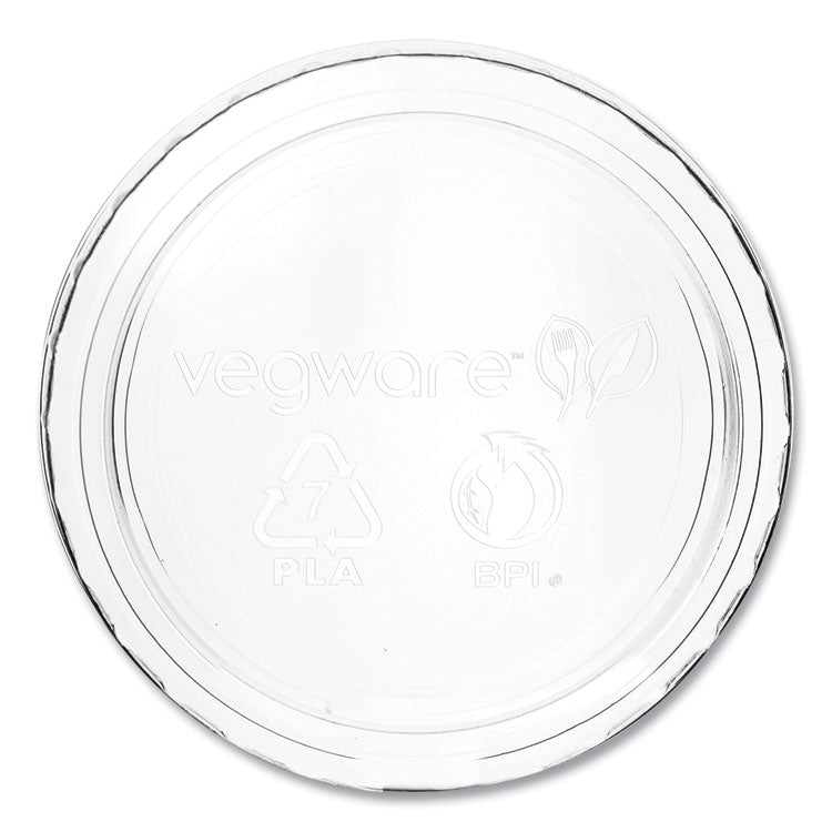 Portion Pot Lids, Fits Vegware 2 oz to 4 oz Portion Pots, Plastic, Clear, 2,000/Carton