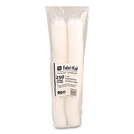 Portion Cups, Squat, 1 oz, Plastic, Translucent, 125/Sleeve, 20 Sleeve/Carton