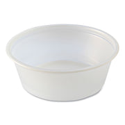 Portion Cups, Squat, 1.5 oz, Plastic, Translucent, 125/Sleeve, 20 Sleeve/Carton