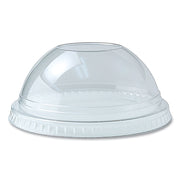 Kal-Clear/Nexclear Drink Cup Lids, Dome Lid with 1" Hole, Fits 12 oz to 20 oz Cold Cups, Plastic, Clear, 1,000/Carton