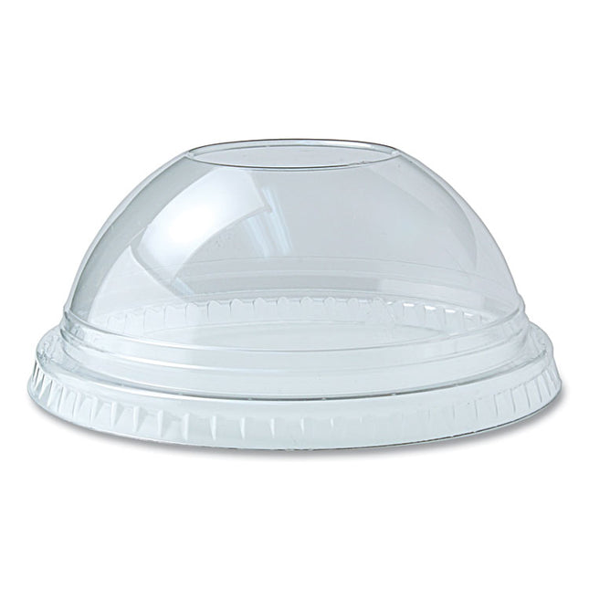 Kal-Clear/Nexclear Drink Cup Lids, Dome Lid with 1" Hole, Fits 12 oz to 20 oz Cold Cups, Plastic, Clear, 1,000/Carton