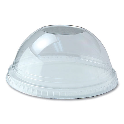 Kal-Clear/Nexclear Drink Cup Lids, Dome Lid with 1" Hole, Fits 5 oz to 24 oz Cold Cups, Plastic, Clear, 1,000/Carton