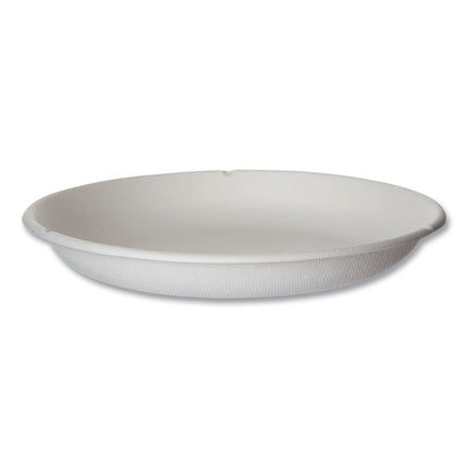 WorldView Renewable Molded Fiber Containers, 9" Diameter x 1.4" h, White, 400/Carton