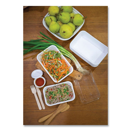 WorldView Renewable Molded Fiber Containers, 16 oz, 4.7 x 7 x 1.5, White, 400/Carton
