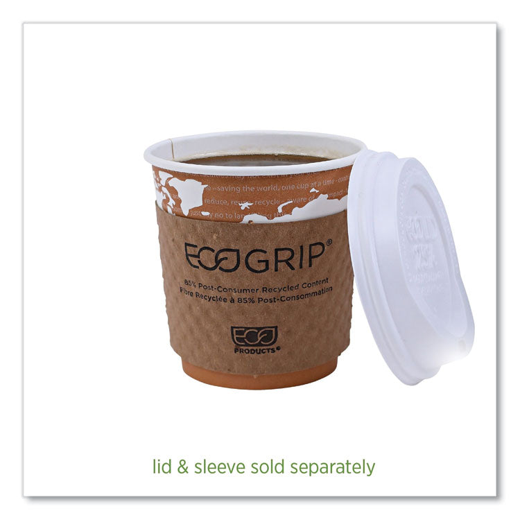 World Art Renewable and Compostable Hot Cups, 10 oz, Paper, Gray, 50/Pack, 20 Packs/Carton