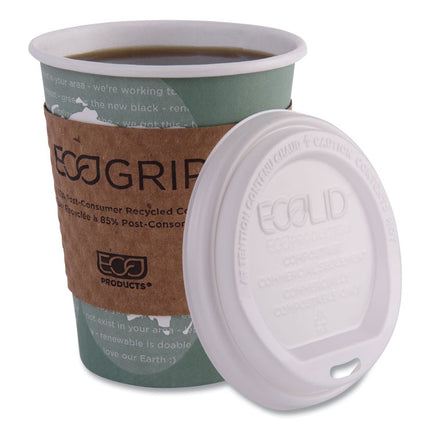 World Art Renewable and Compostable Hot Cups, 12 oz, Paper, Gray, 50/Pack, 20 Packs/Carton