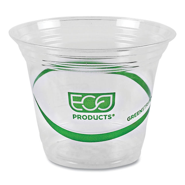 GreenStripe Renewable and Compostable Cold Cups, 9 oz, Plastic, Clear, 50/Pack, 20 Packs/Carton