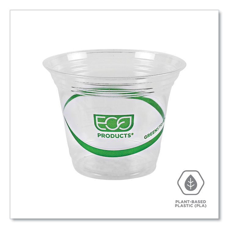GreenStripe Renewable and Compostable Cold Cups, 9 oz, Plastic, Clear, 50/Pack, 20 Packs/Carton