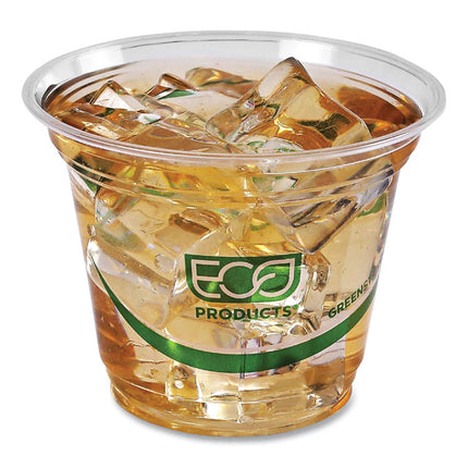 GreenStripe Renewable and Compostable Cold Cups, 9 oz, Plastic, Clear, 50/Pack, 20 Packs/Carton