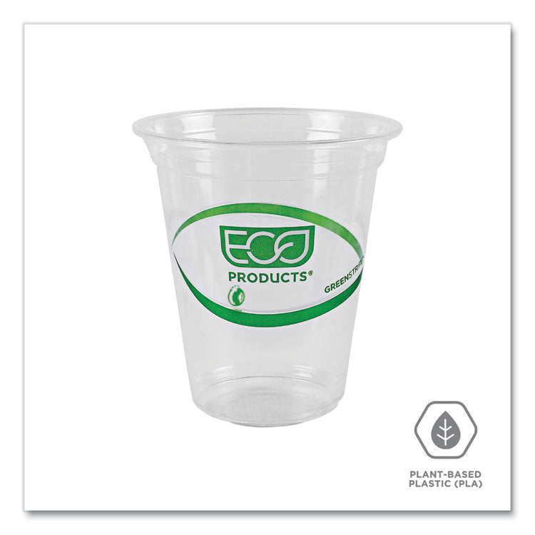 GreenStripe Renewable and Compostable Cold Cups Convenience Pack, 16 oz, Plastic, Clear, 50/Pack